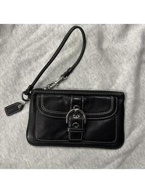 Y2k vintage black coach wristlet